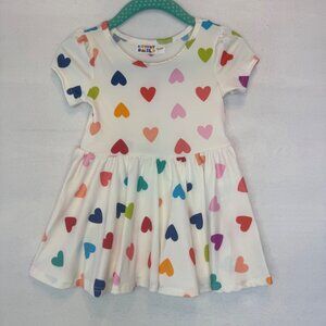 Dotdotsmile Dress Size 6/12 Months Multicolor Hearts Print New With Tags